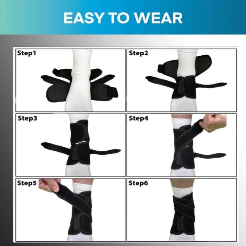 Ankle Brace Support – Compression Support for Sprained Ankle – Adjustable Straps