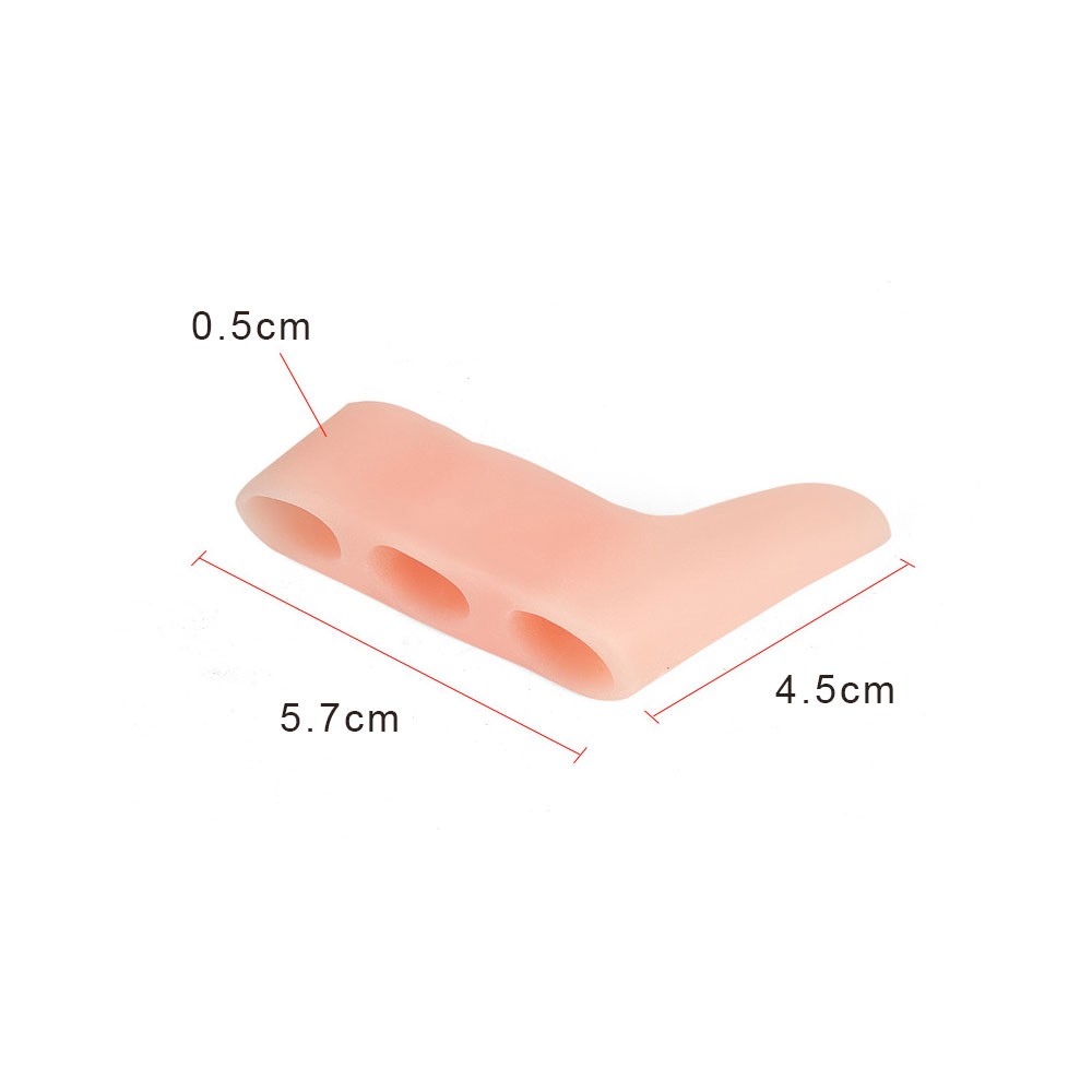 6x/Set Silicone Gel Straightener Pain Relief Toe Protector Three-Hole Little Toe
