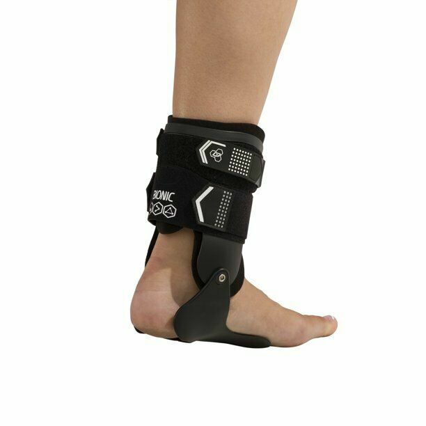DONJOY PERFORMANCE BIONIC STIRRUP ANKLE BRACE SIZE M LEFT, BLACK *DISTRESSED PKG