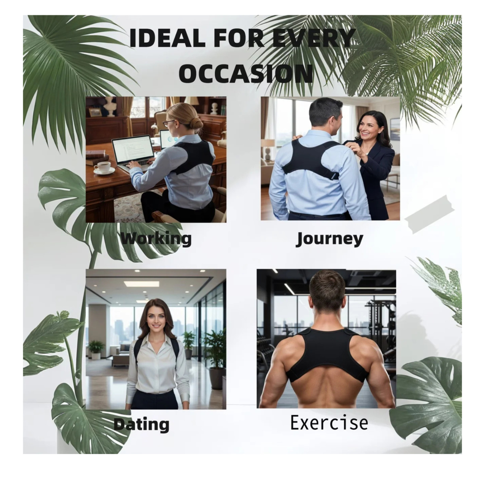 Adjustable Posture Corrector Back Brace Shoulder Support Pain Relief Spine Brace