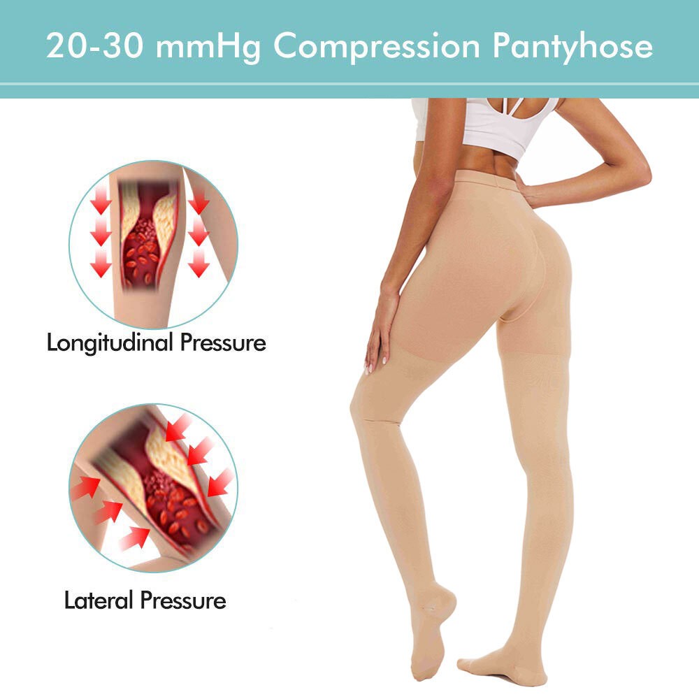 Compression Socks Thigh High Stockings Ladies Women 20-30 mmHg Varicose Veins
