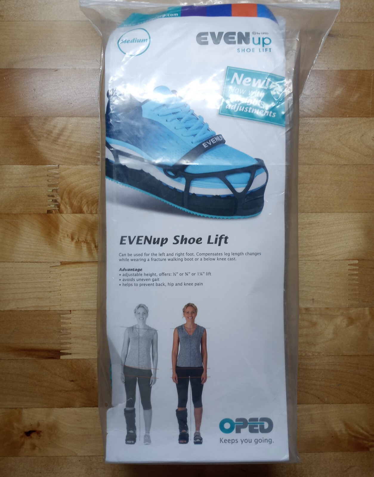 EvenUp Shoe Lift-Size Medium – Size 8.5 – 10.5 Mens or 9 – 11 Womens – Brand New