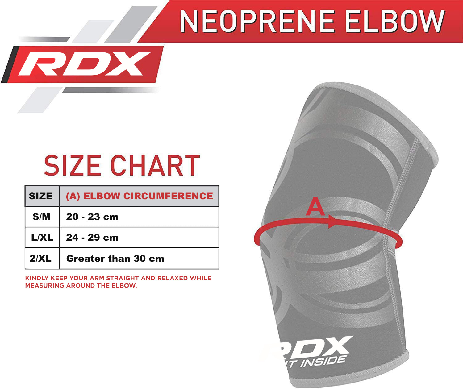 RDX Neoprene Elbow Support Brace Arm Pad Guard MMA Bandage Wrap Injury CA