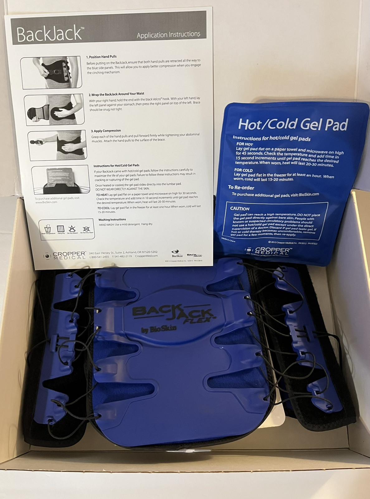 BioSkin Back Jack Flex / Plus Lumbar and Back Pain Relief Support 28″-34″ NIB