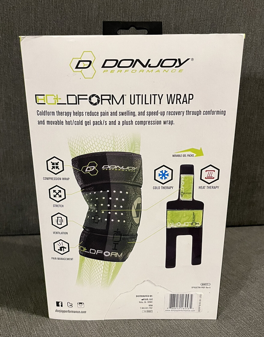 DonJoy Coldform Hot/Cold Therapy Utility Wrap Black – One Size Fits Most