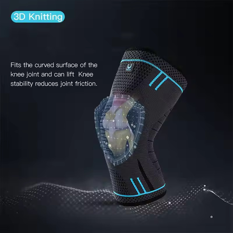 1 piece of compression knee support sleeve, elastic, breathable, anti slip knee