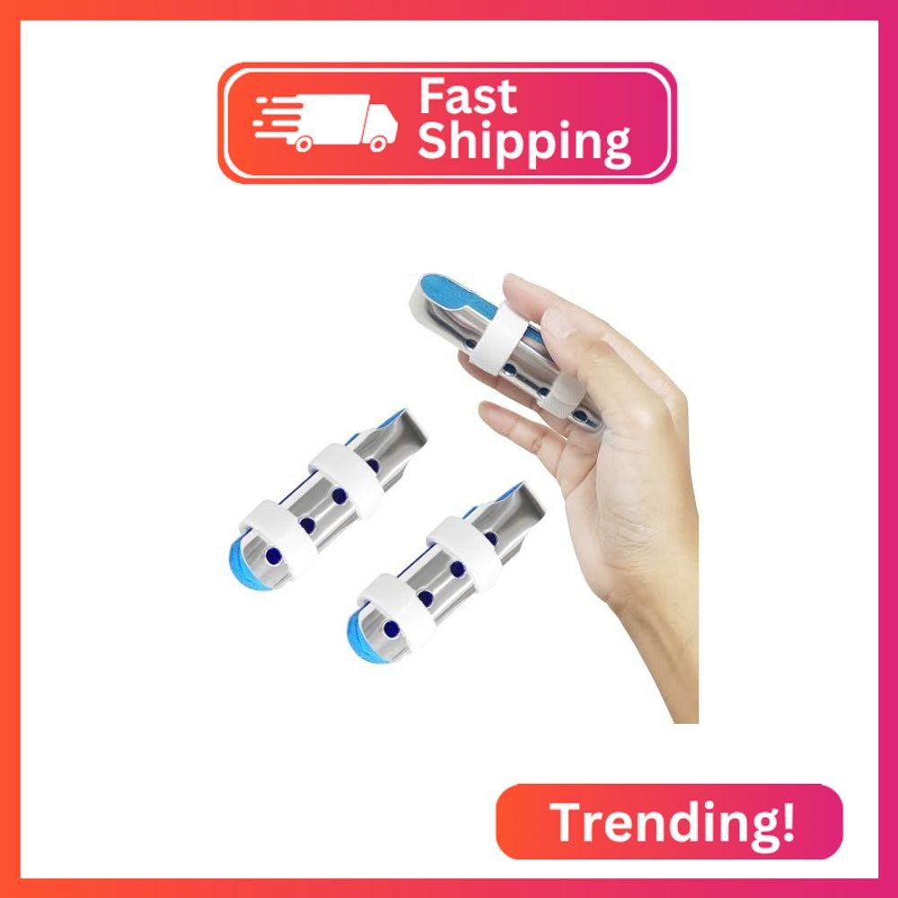 Finger Splint, Adjustable Aluminum Support for Mallet Finger, Finger Fracture, S