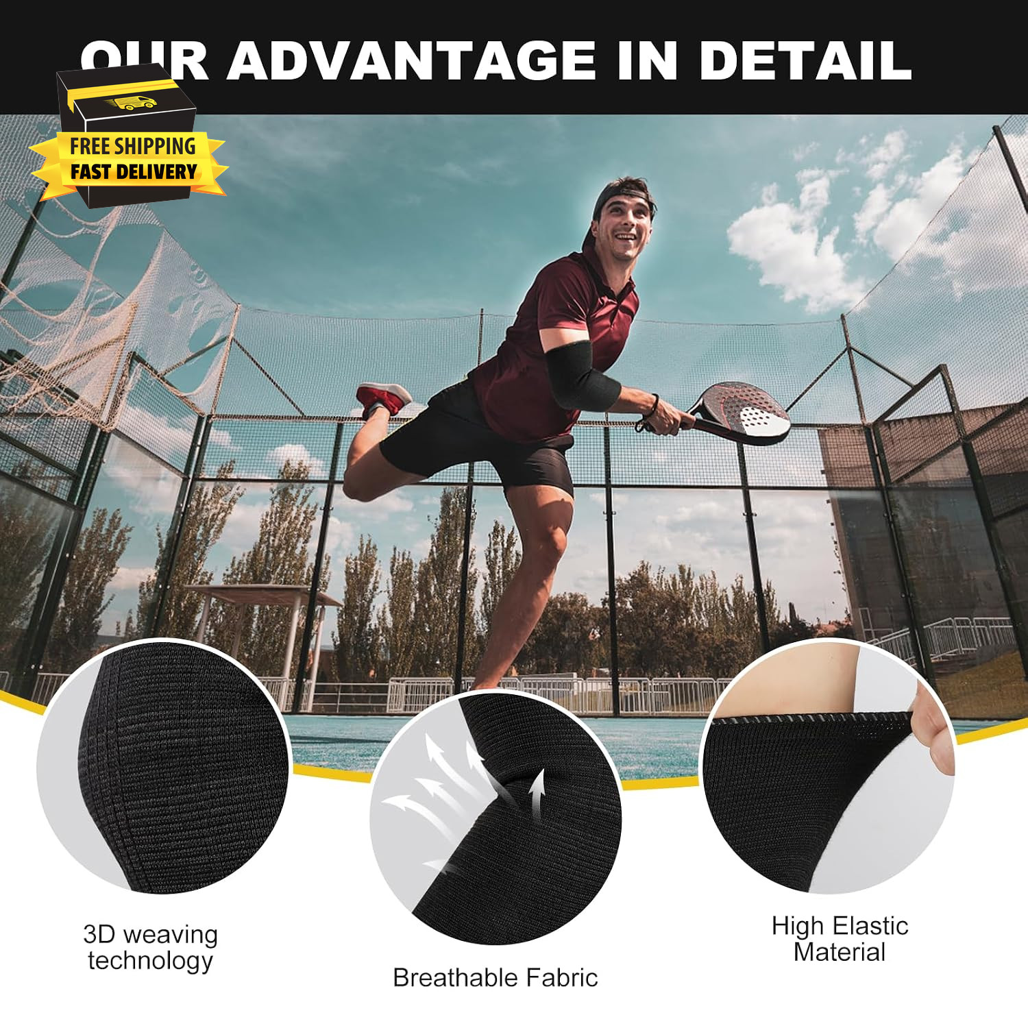 Elbow Compression Sleeves, Elbow Brace for Men Women, Tennis Golfer’S Elbow Supp