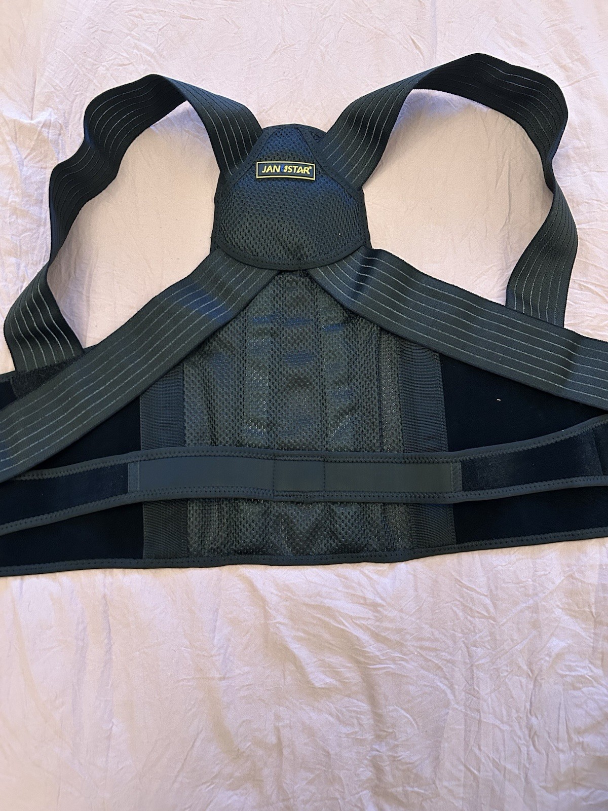 JANUSTAR Adjustable Posture Corrector Brace Black Size M Back Support