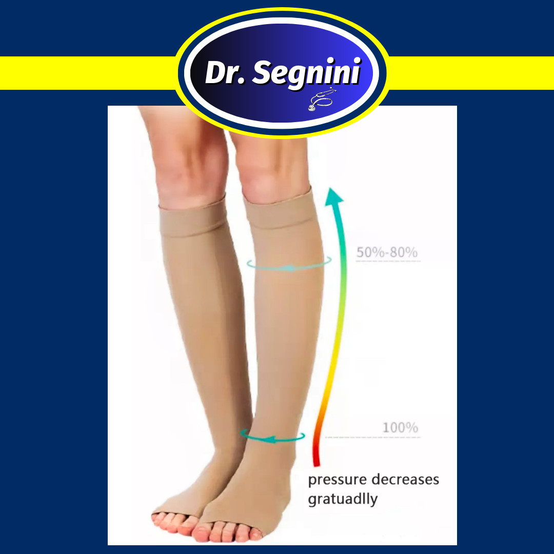 COMPRESSION STOCKINGS 20-30 mmHg KNEE HIGH OPEN TOE SOCKS VARICOSE VEIN ✅J9202✅