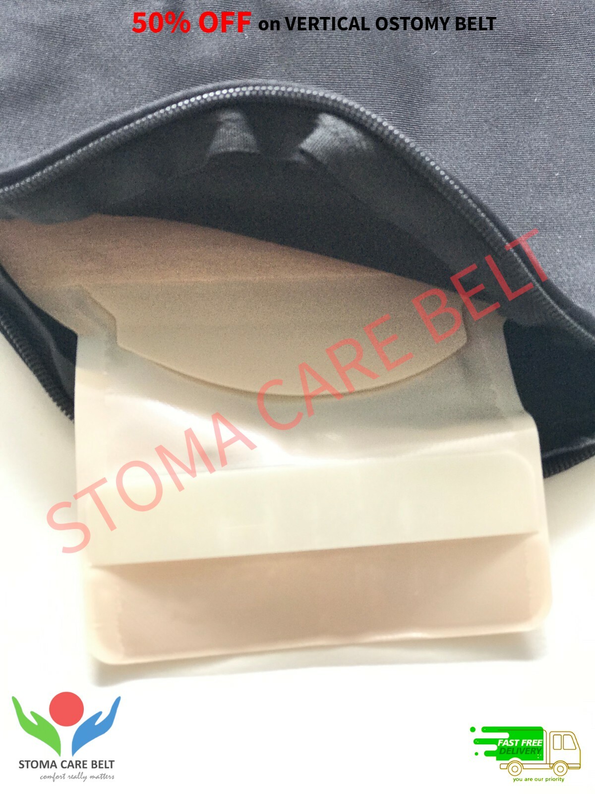 *ORIGINAL* VERTICAL Stoma Belt- Ostomy Belt- ileostomy Belt-Stoma Support Belt