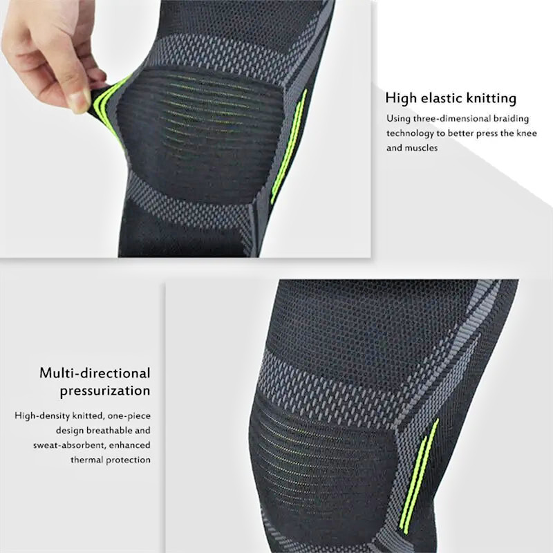 Single Knee Pad Sleeve Nylon Sports Support Running Basketball Compression Brace