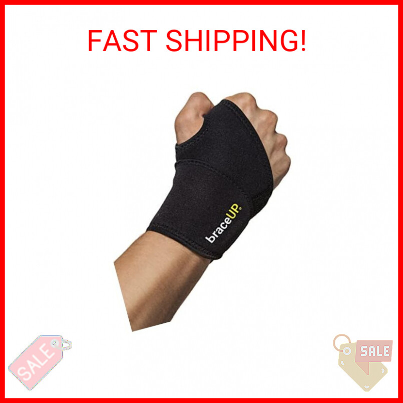 BraceUP Adjustable Wrist Wrap for Men and Women – Workouts Wrist Band, Carpal Tu