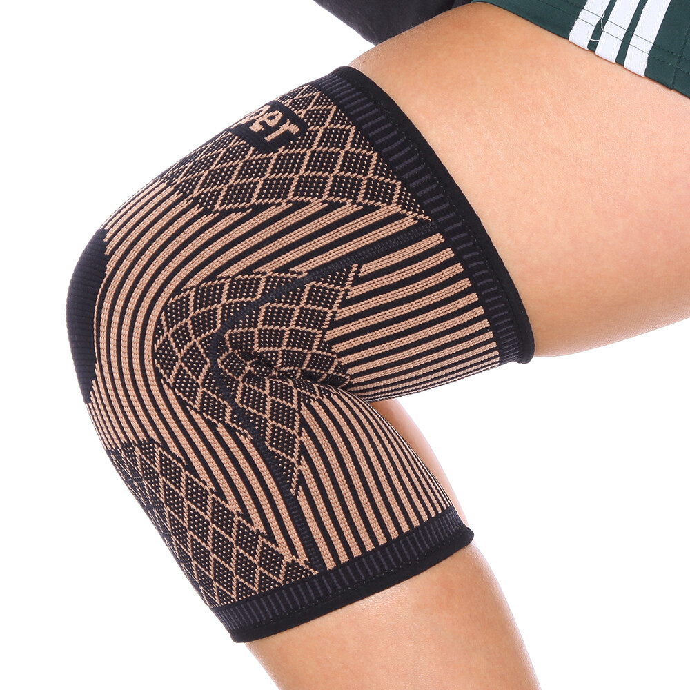 Copper Infused Knee Brace Support Stabilizer Patella Compression Sleeve Wrap CFR