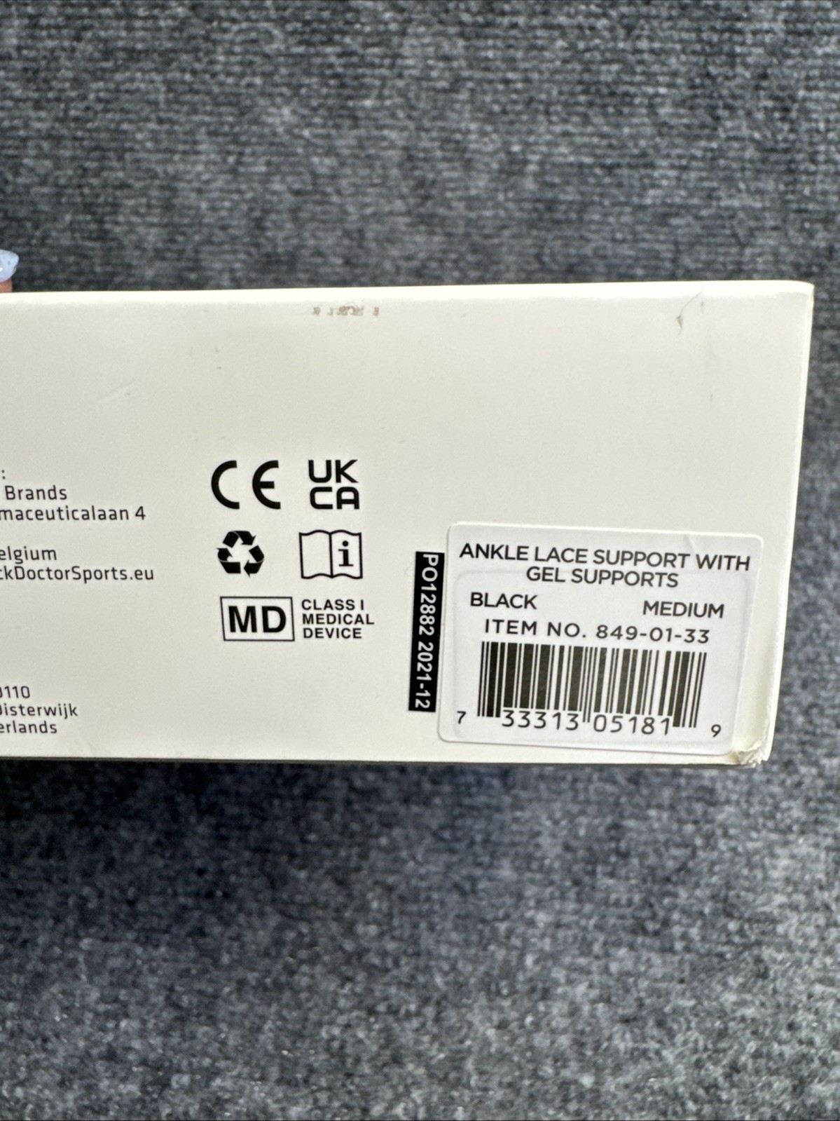 Shock Doctor Level 2 Ankle Lace Support w/ Gel Supports Medium New