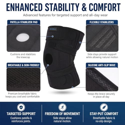 Knee Brace for Plus Size Men & Women (XL/2XL/3XL) – Extended Adjustable