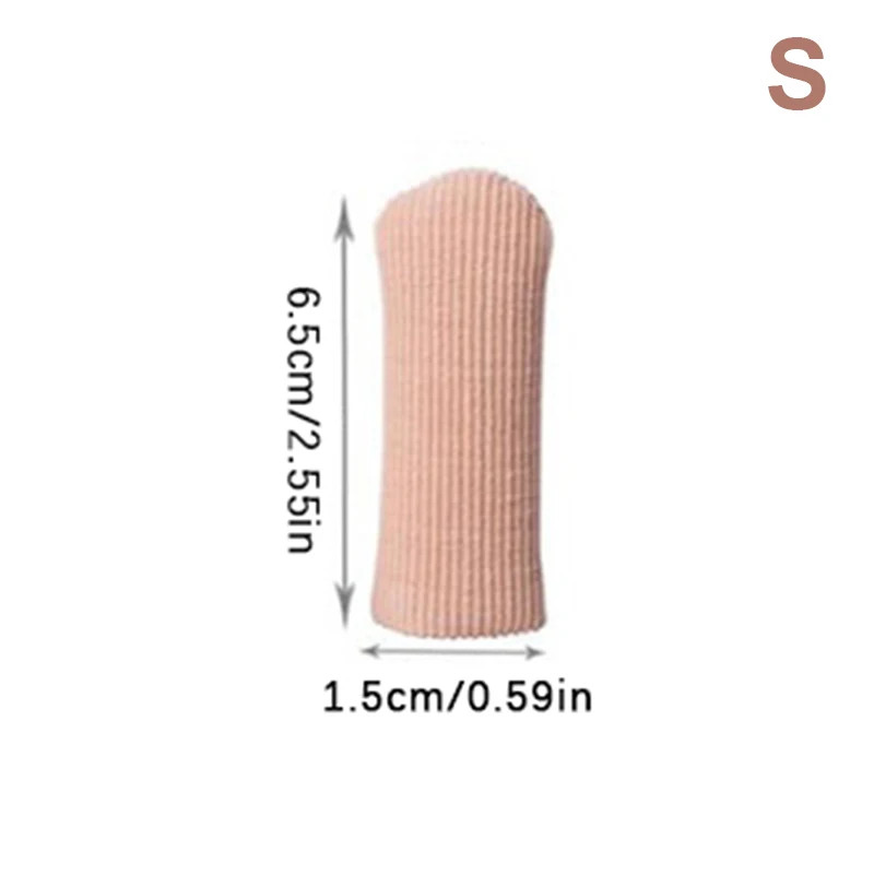 Bunions Corns Foot Pain Relief Orthotics Fabric Silicone Toe Tube Cover Protecto