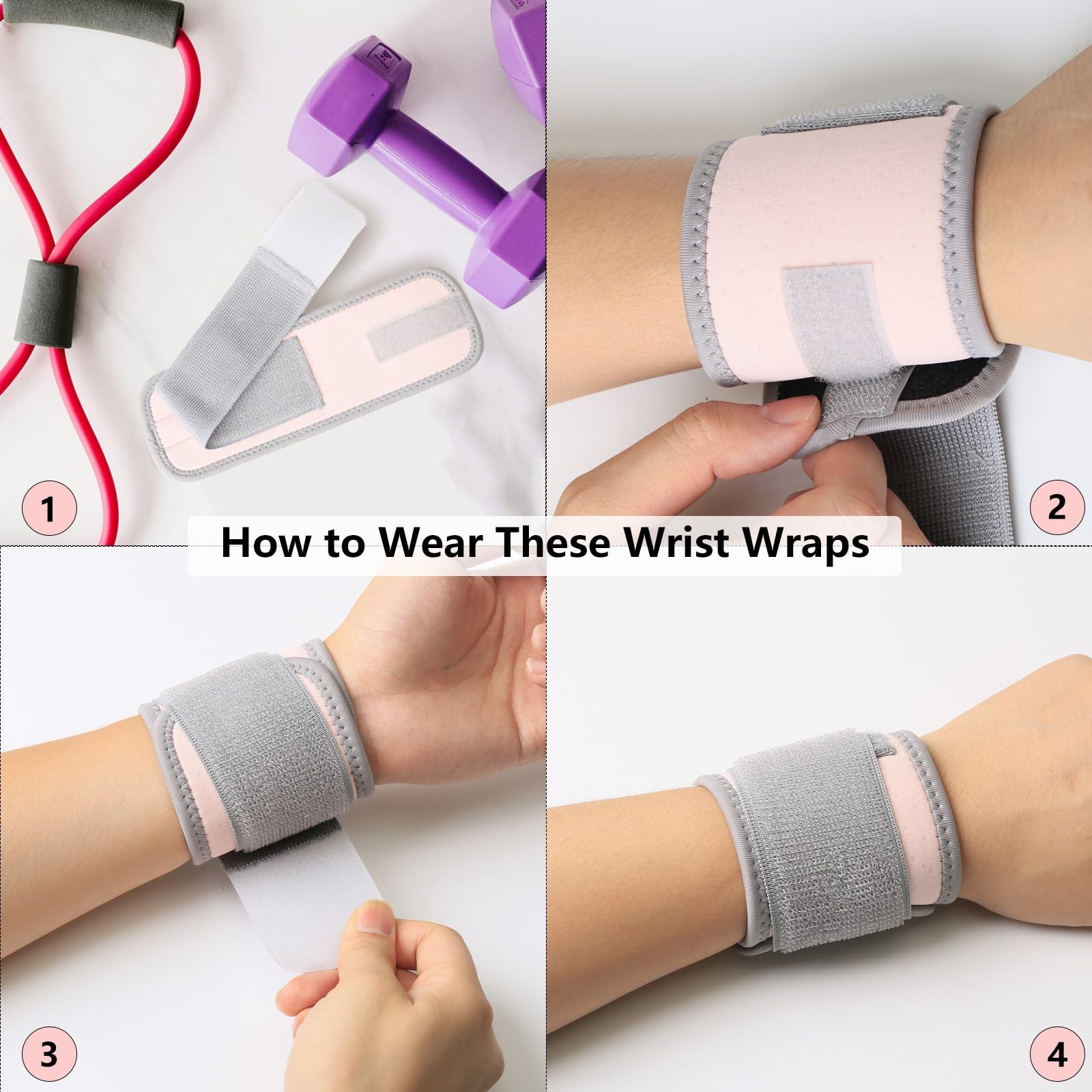 Wrist Brace 2 Pack Wrist Wraps for Carpal Tunnel & Pain Relief Adjustable Sup…