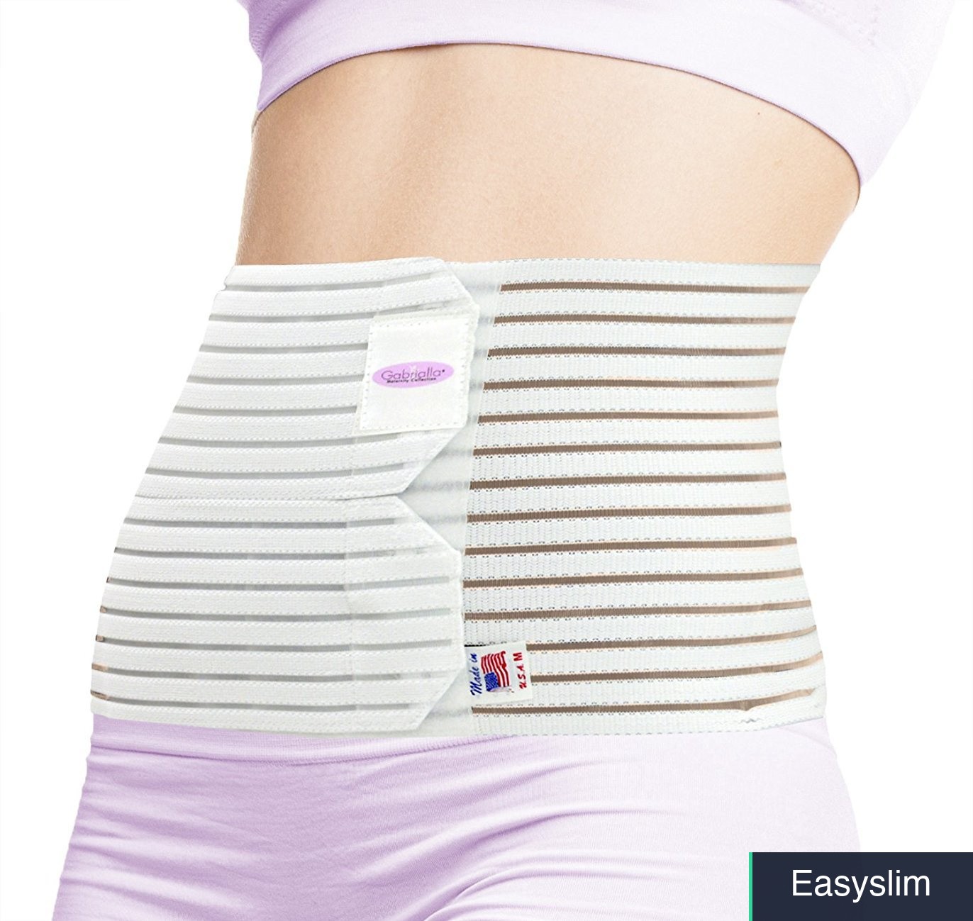 Abdominal Support Binder 8 Inch Wide White 2XL Breathable Cotton
