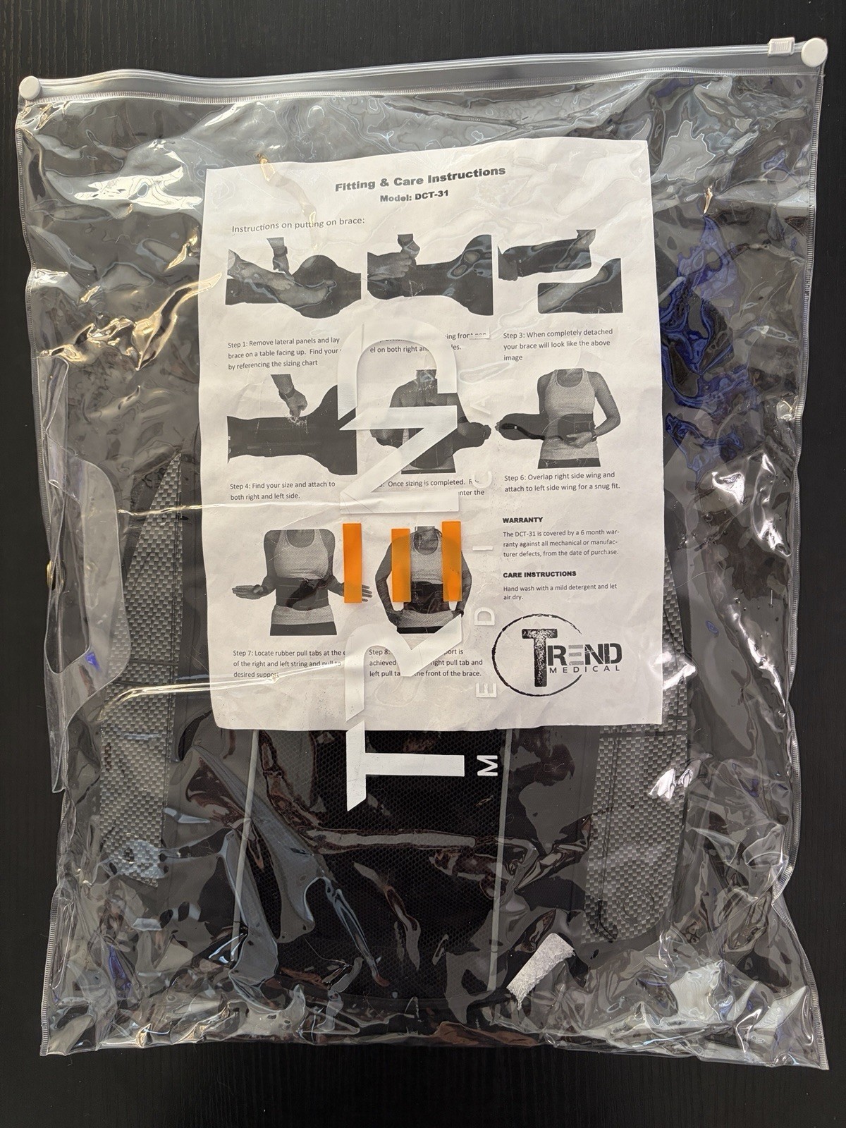 Trend LSO DCT-31 Back Brace Universal Size 22-55” Lumbar Sacral Orthosis