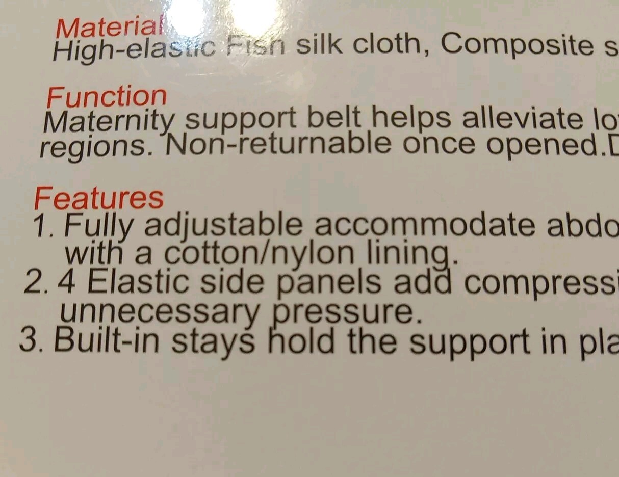 MATERN-EZE Pregnancy Maternity Support Back Brace Belt, Soft Elastic XXL Beige