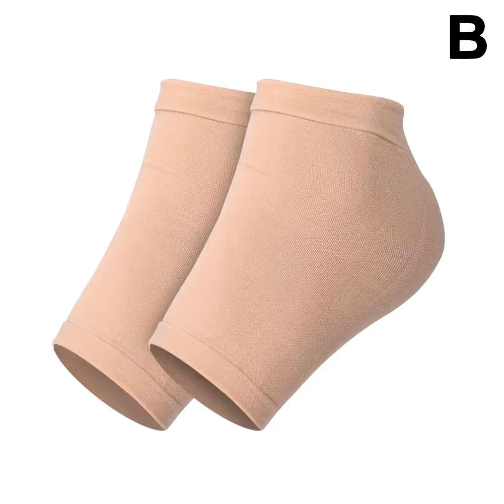 2Pcs Heel Protector Silicone Heel Moisturizing Socks Anti-Crack Protective Cover