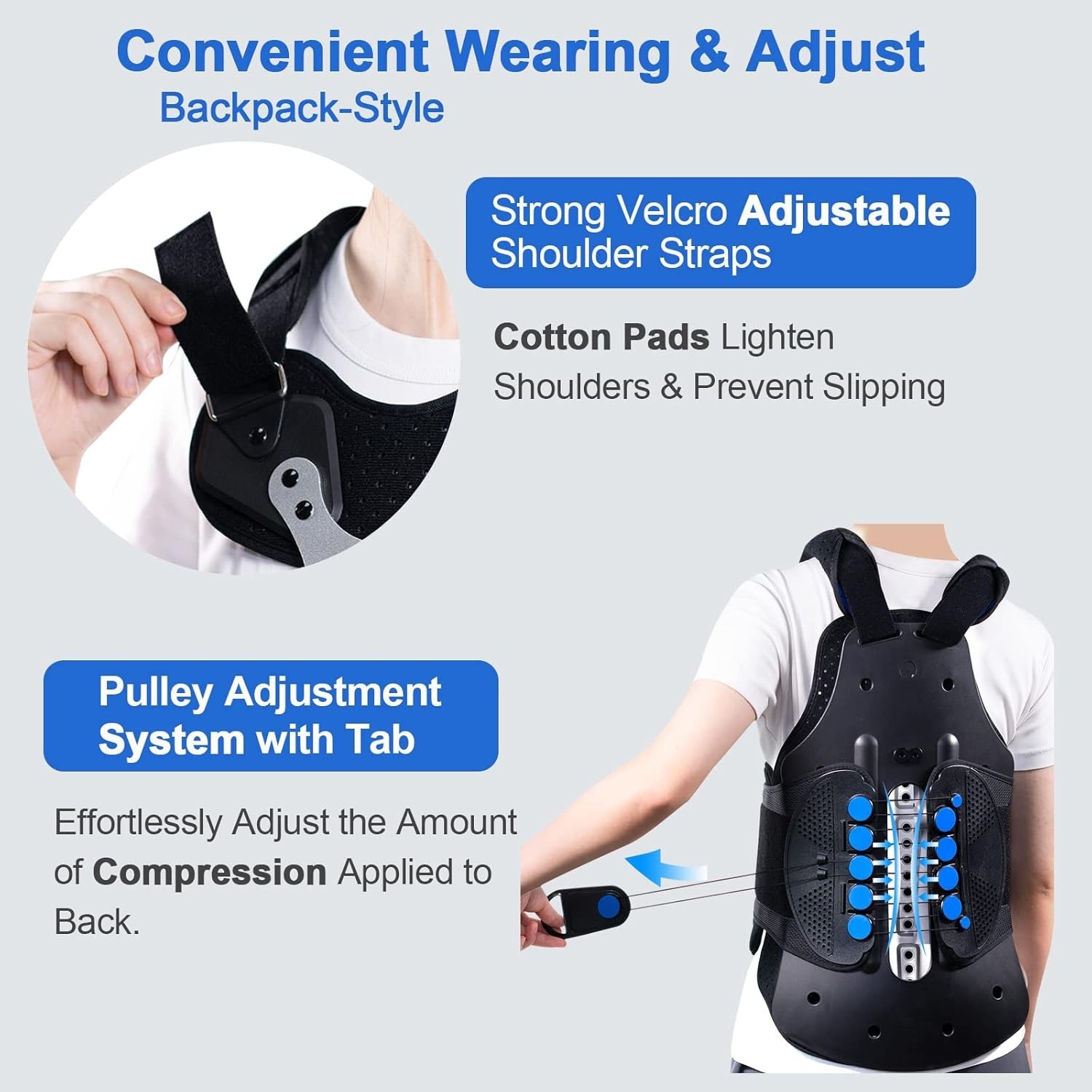 TLSO Full Back Brace – Inflatable Airbag Thoracic, Back Brace Pre or Post Op