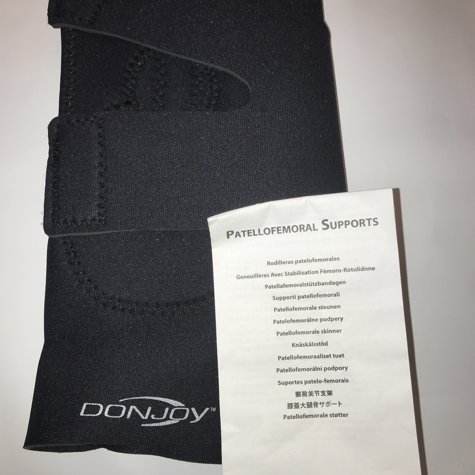 DJ Ortho/Donjoy Lat Pat Knee Brace Sprt, LT, XXL, BLK for support of the Patella