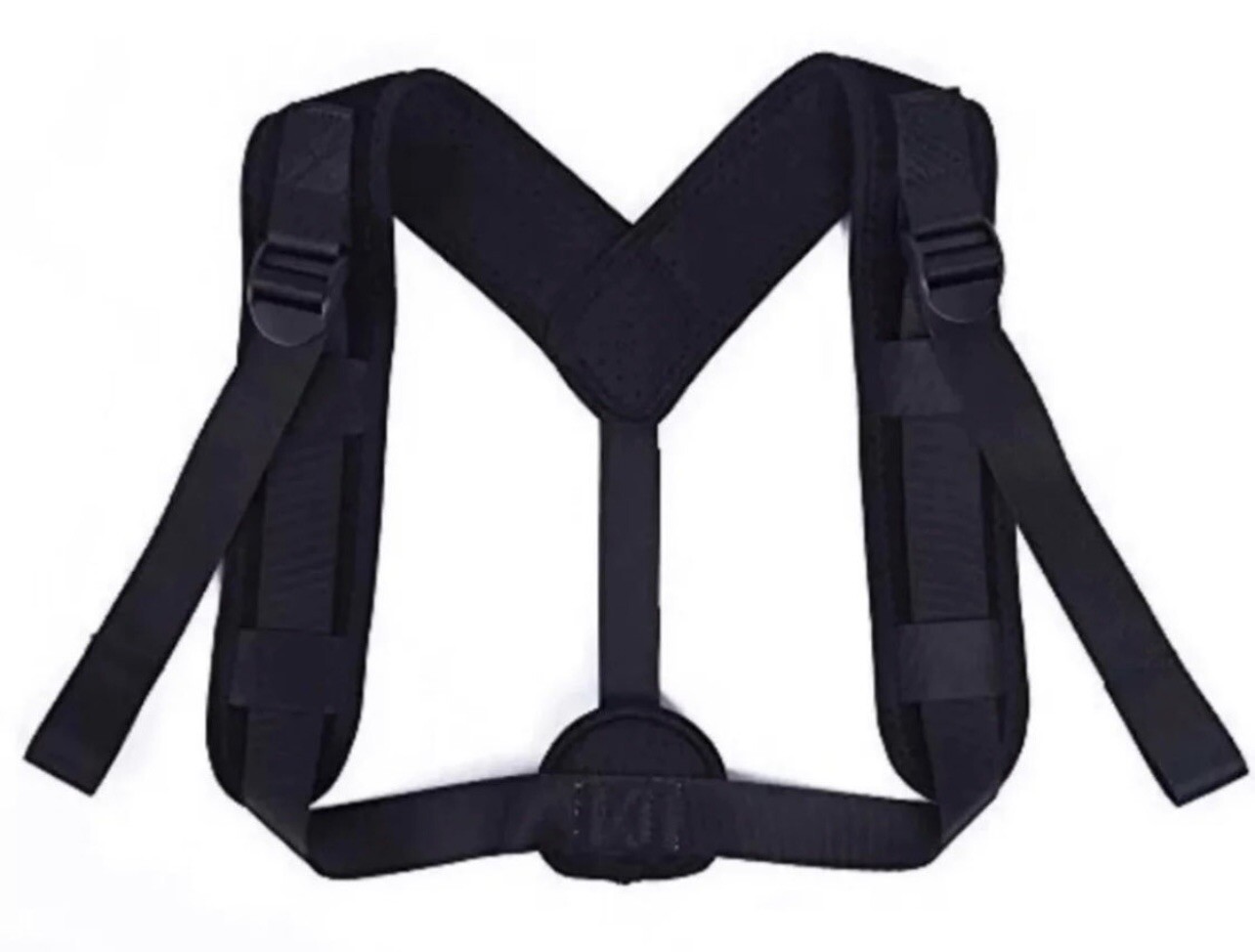 Upper Back Posture Corrector Brace Support For Slouching Hunching Unisex Black