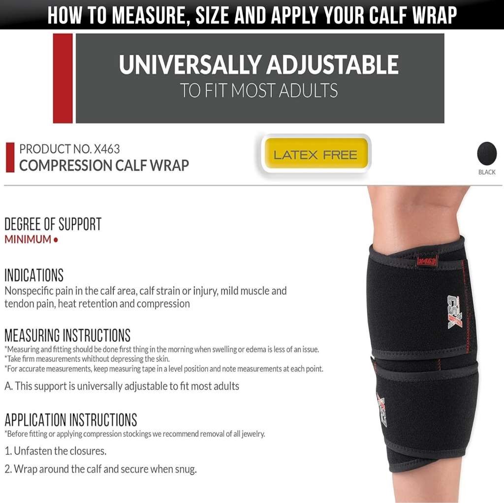 Champion CSX X463 Compression Calf Wrap (Black) One Size