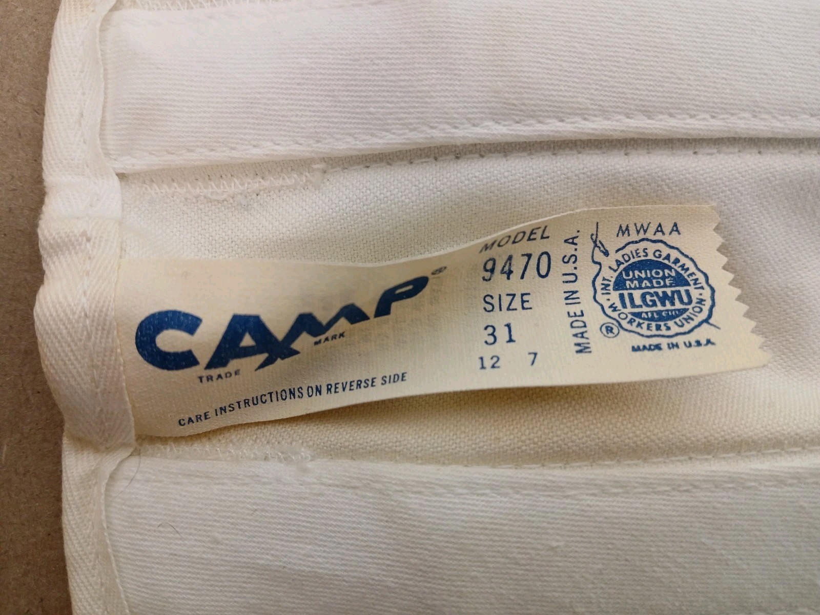 Vintage CAMP Lumbosacral Support Back Brace Model 9470 w/ Box USA Size 31