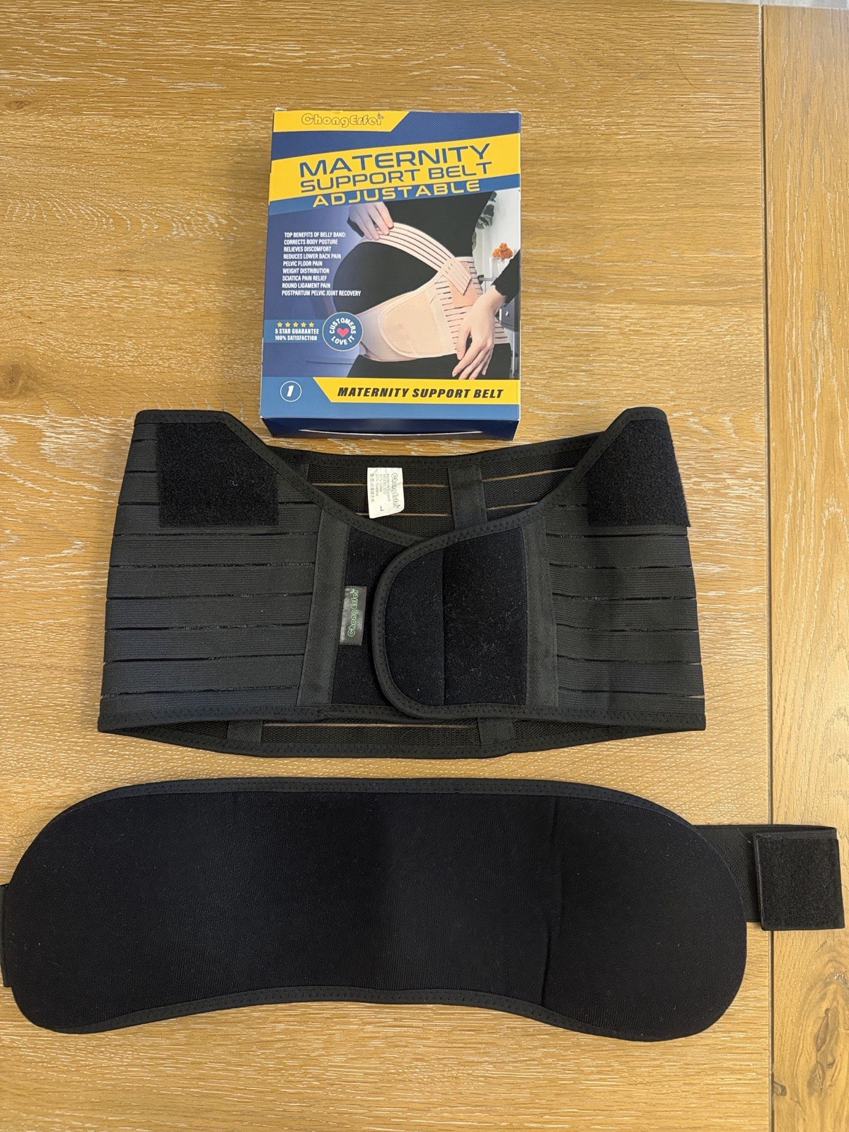 ChongErfei Adjustable Maternity Support Belt – Pregnancy – Black Size L