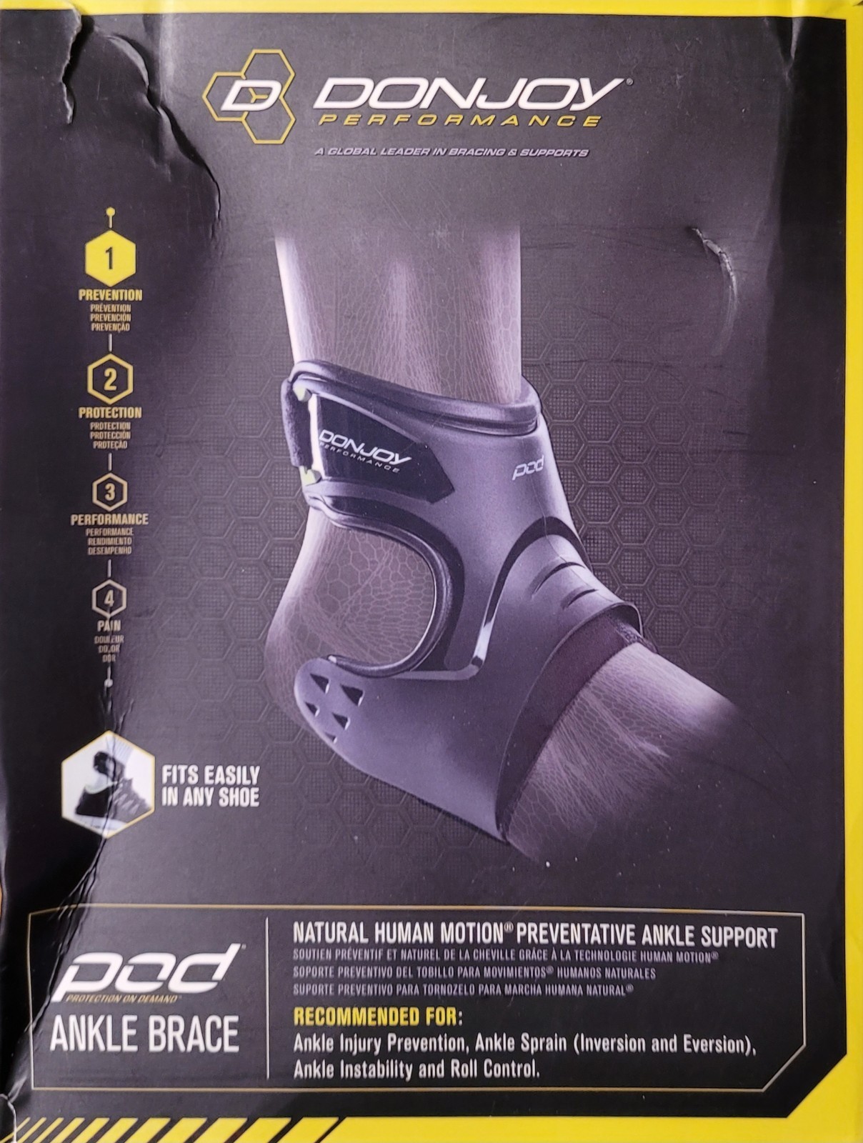 DonJoy Performance Pod Ankle Brace Right Medium (Black)