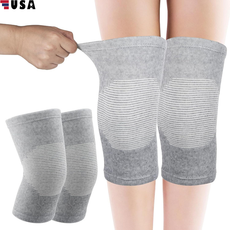 Bamboo Knee Sleeve Elastic Compression Knee Brace Breathable Knee Pads Leg Sleek