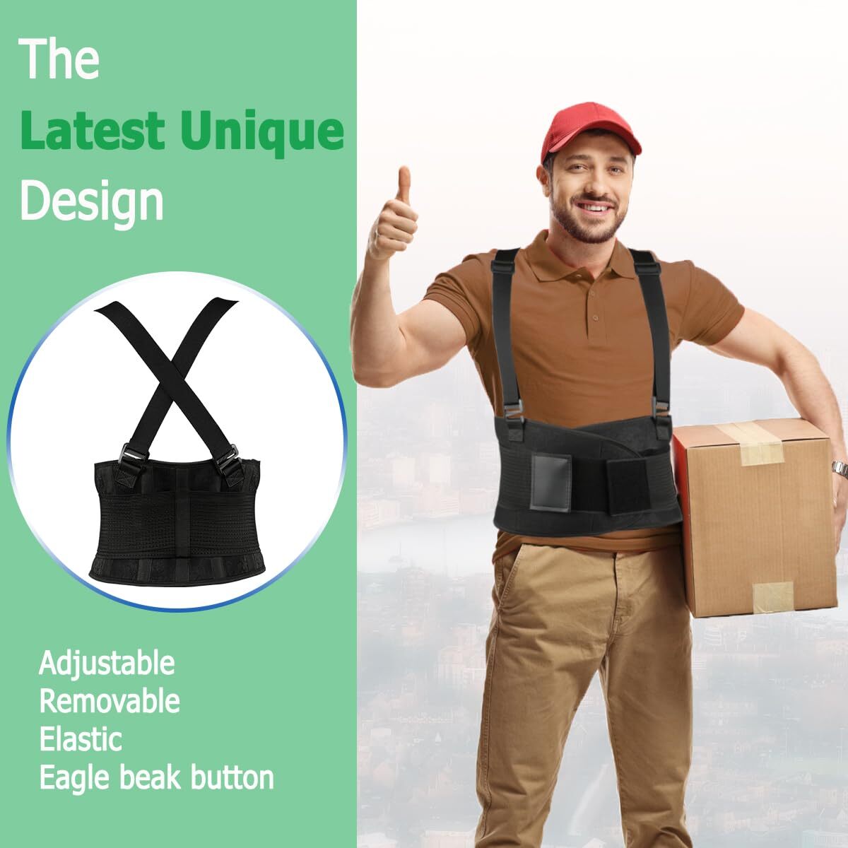Work Back Brace – Support Belt for Lower Pain Relief, Heavy Medium