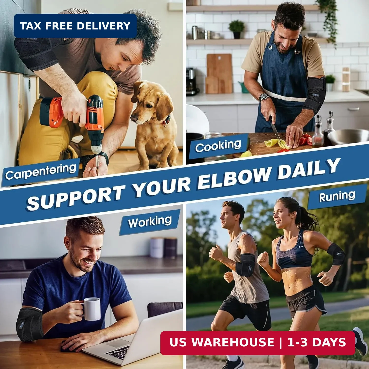 Elbow Brace, Elbow Splint for Cubital Tunnel Brace for Sleeping-Immobilizer for