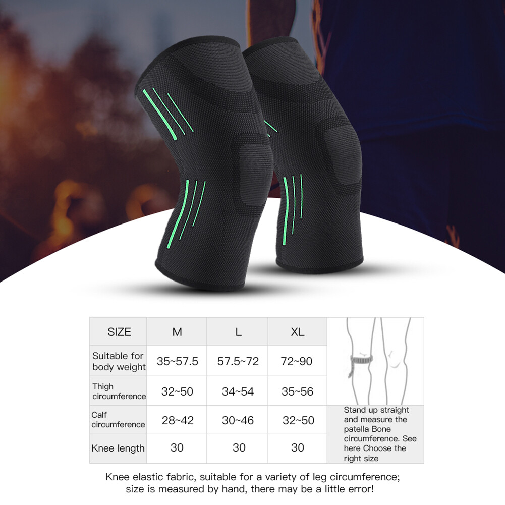 Compression Support Sleeve Sports Knee Braces for Knee Pain Elastic Knee Pads US