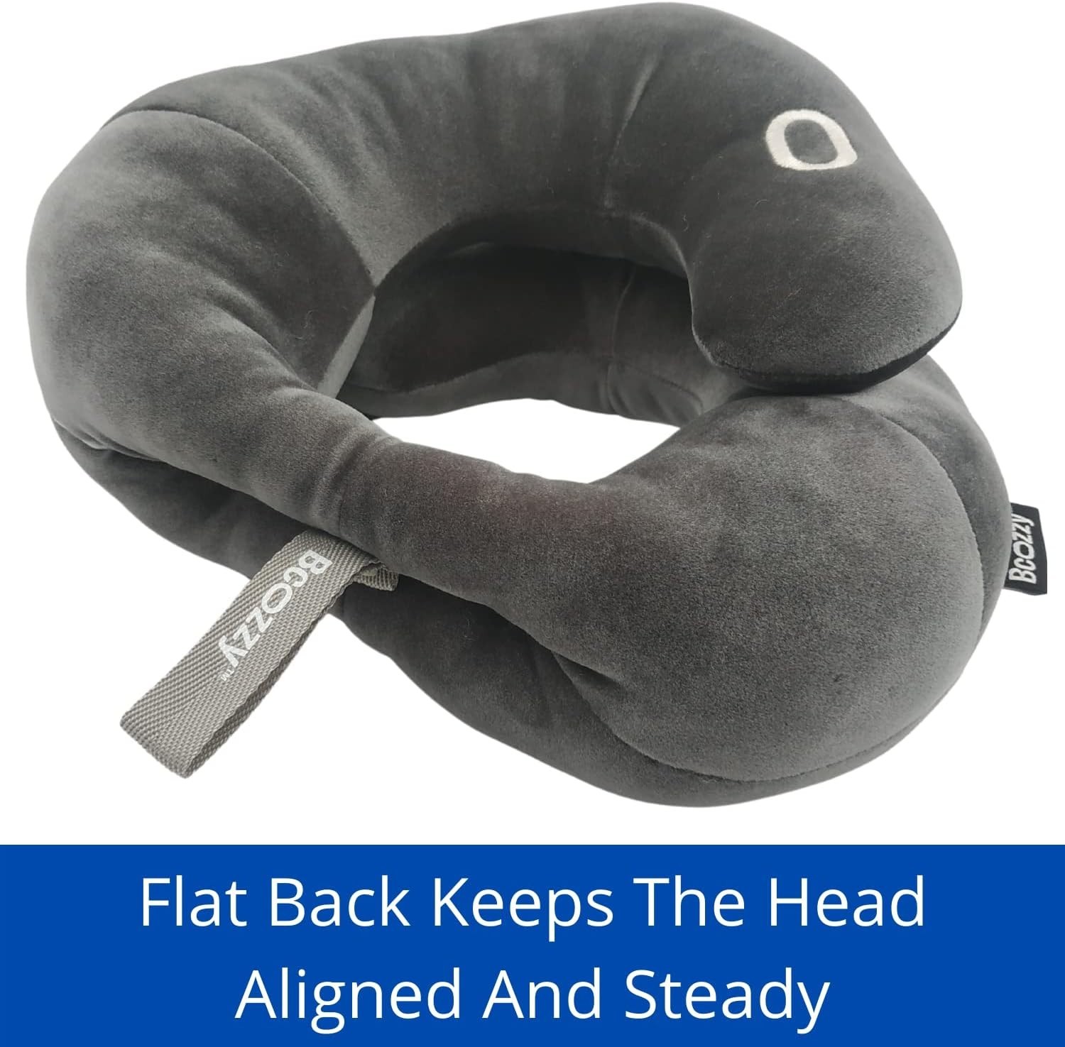 Adult Black Neck Support Pillow with Double Comfort, Washable & Adjustable
