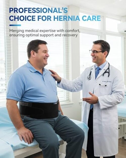 Abdominal Binder with Pressurized Strap & 3D Pad for S/M Black Stripes