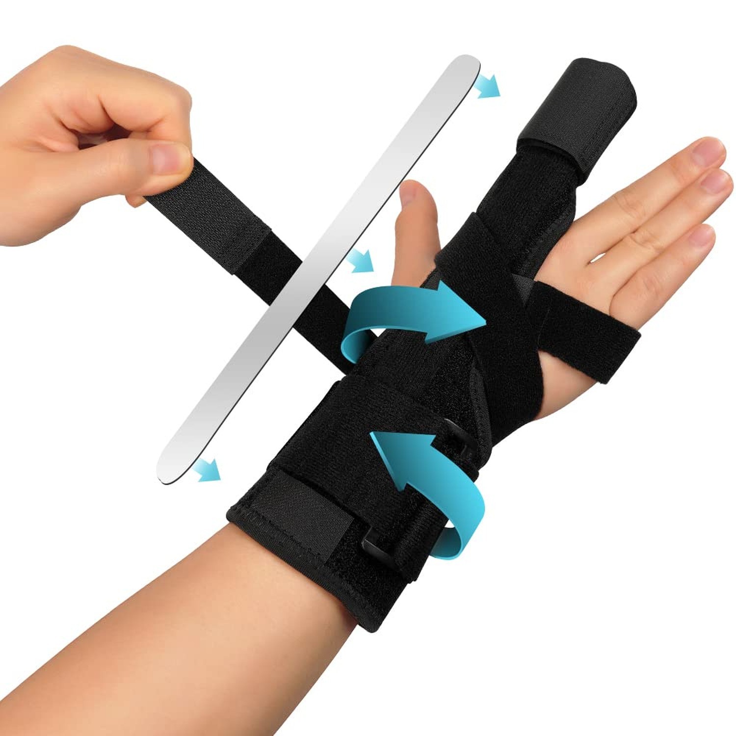 Trigger Finger Splint for Men & Women, Adjustable One or Two Finger Splint Fu…