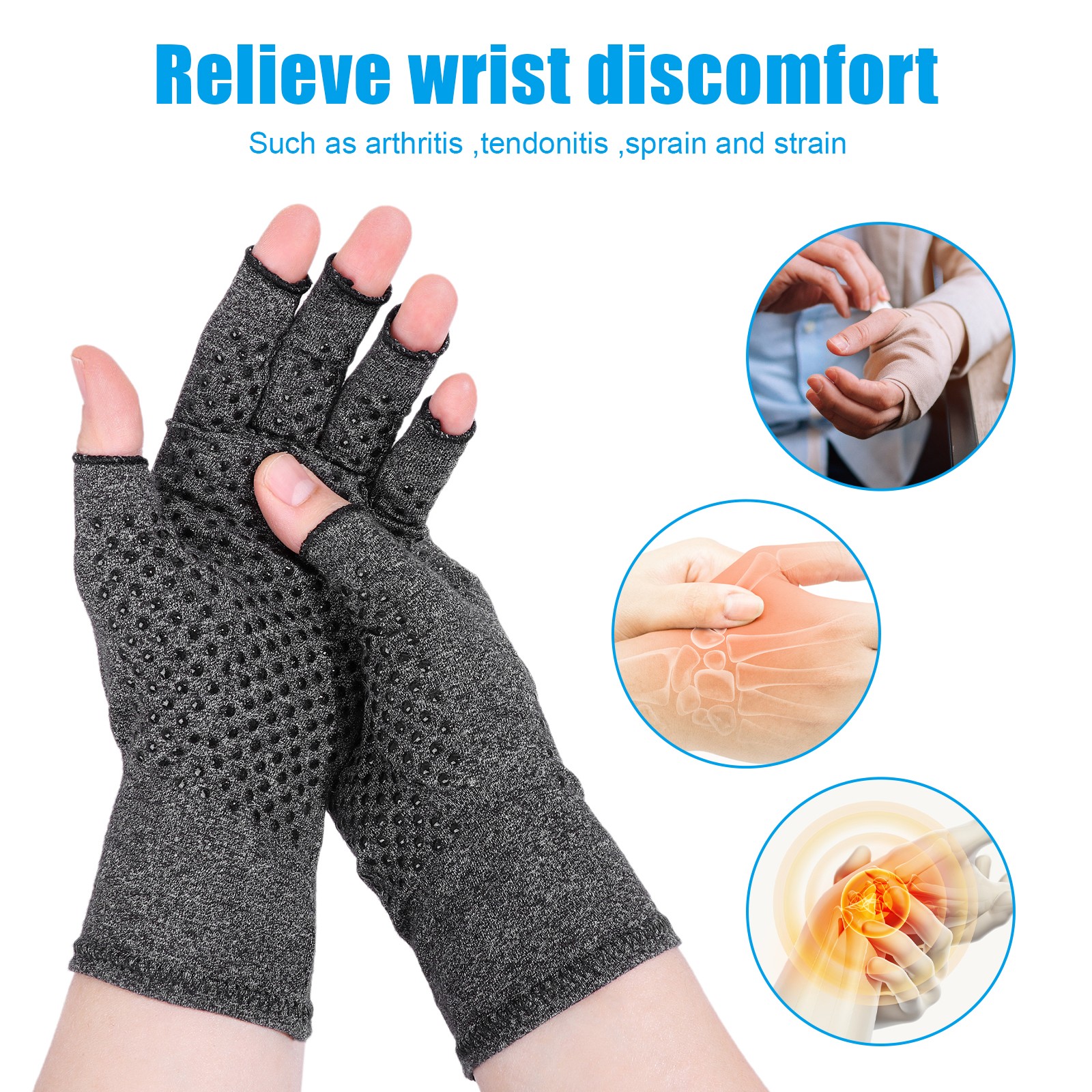 NEW Compression Gloves Arthritis Carpal Tunnel Hand Brace Support Pain Relief