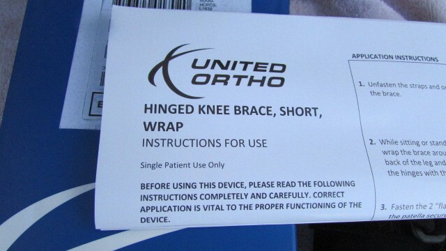 NEW ORTHO8 Cryo Pneumatic Ortosis 2 Gels Knee Brace 90 40-4001 BK-15