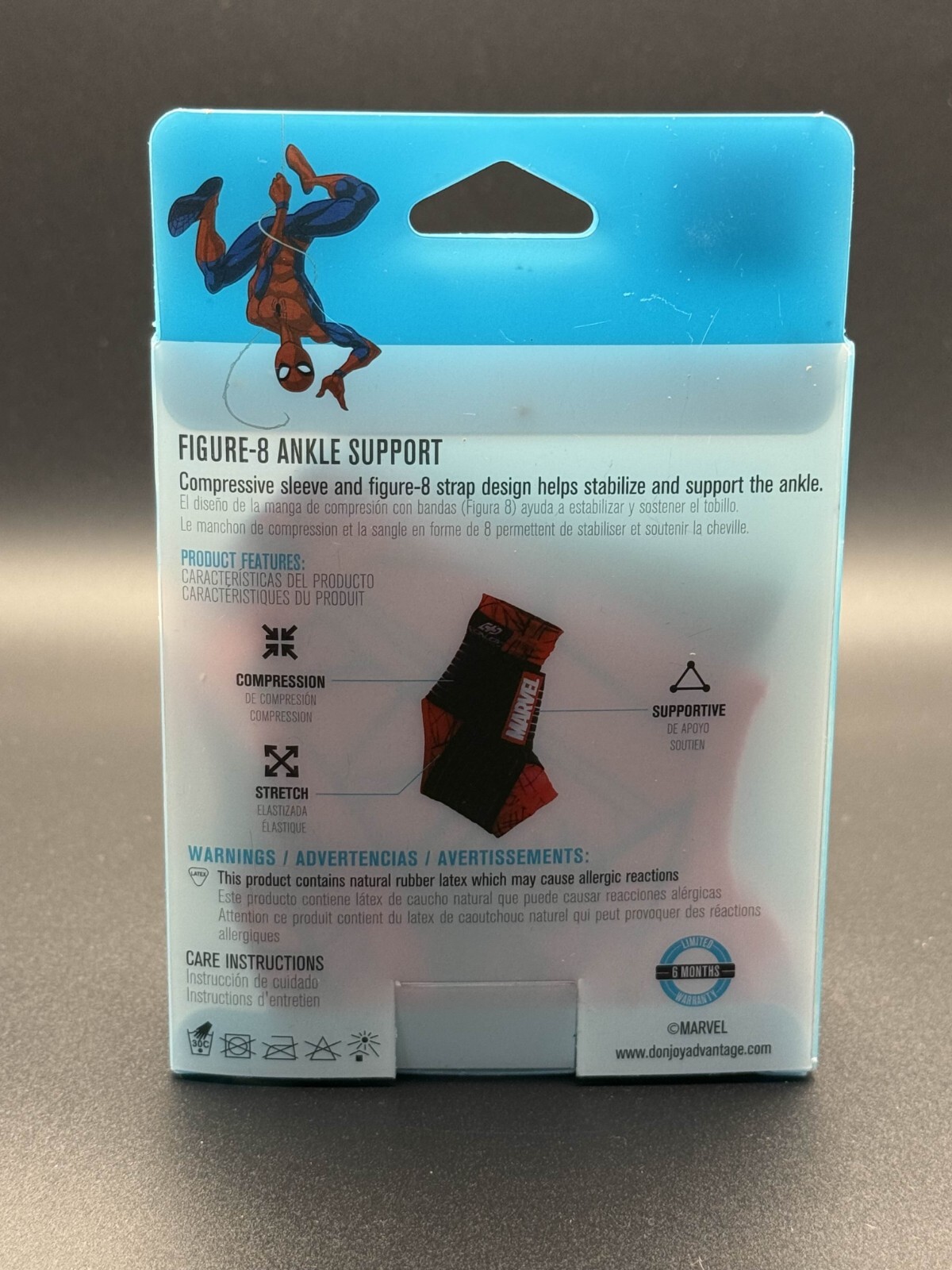 DONJOY Advantage Marvel Spider-Man Figure – 8 Ankle Support Youth