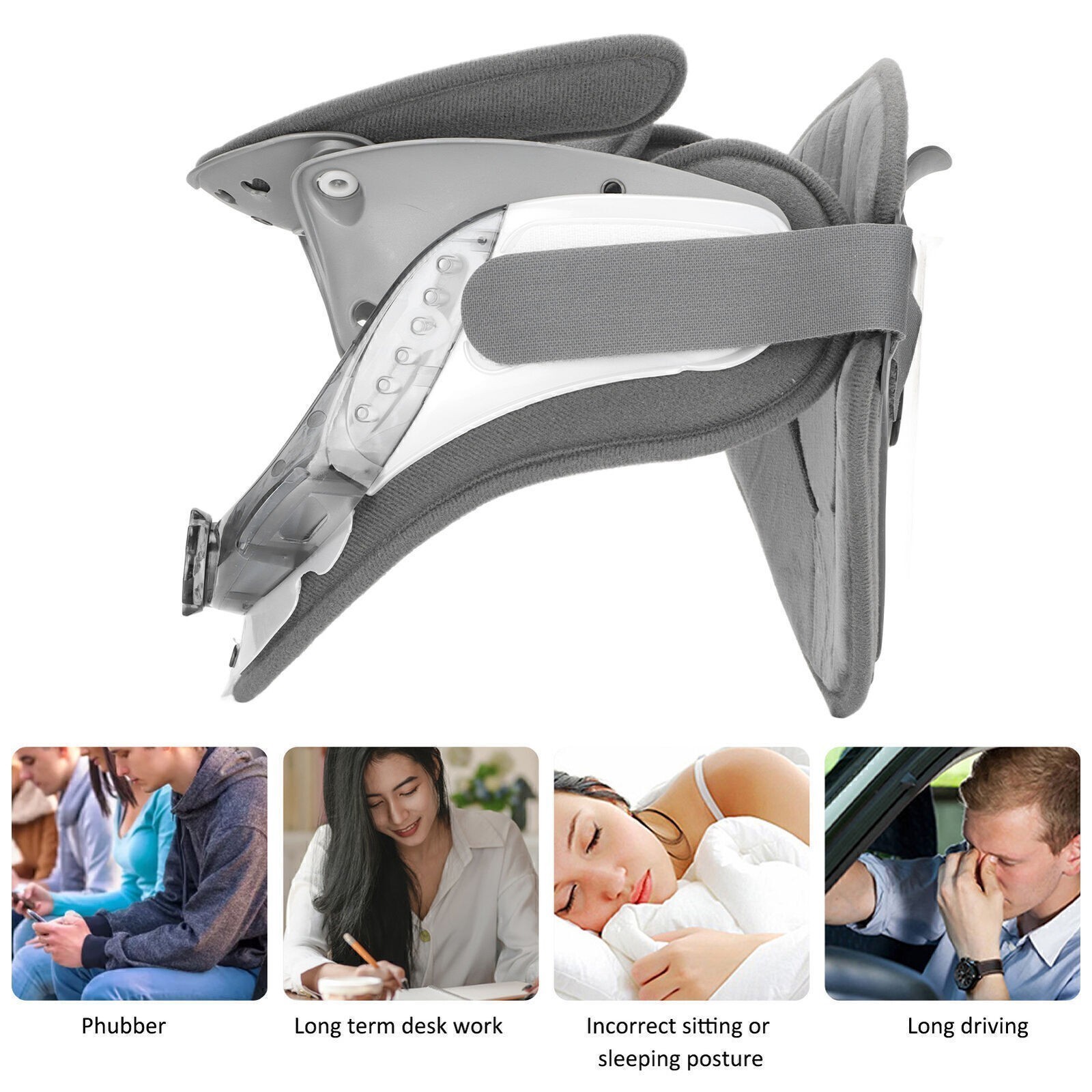 Neck Support Brace Pain Relief Height Adjustable Cervical Traction Device