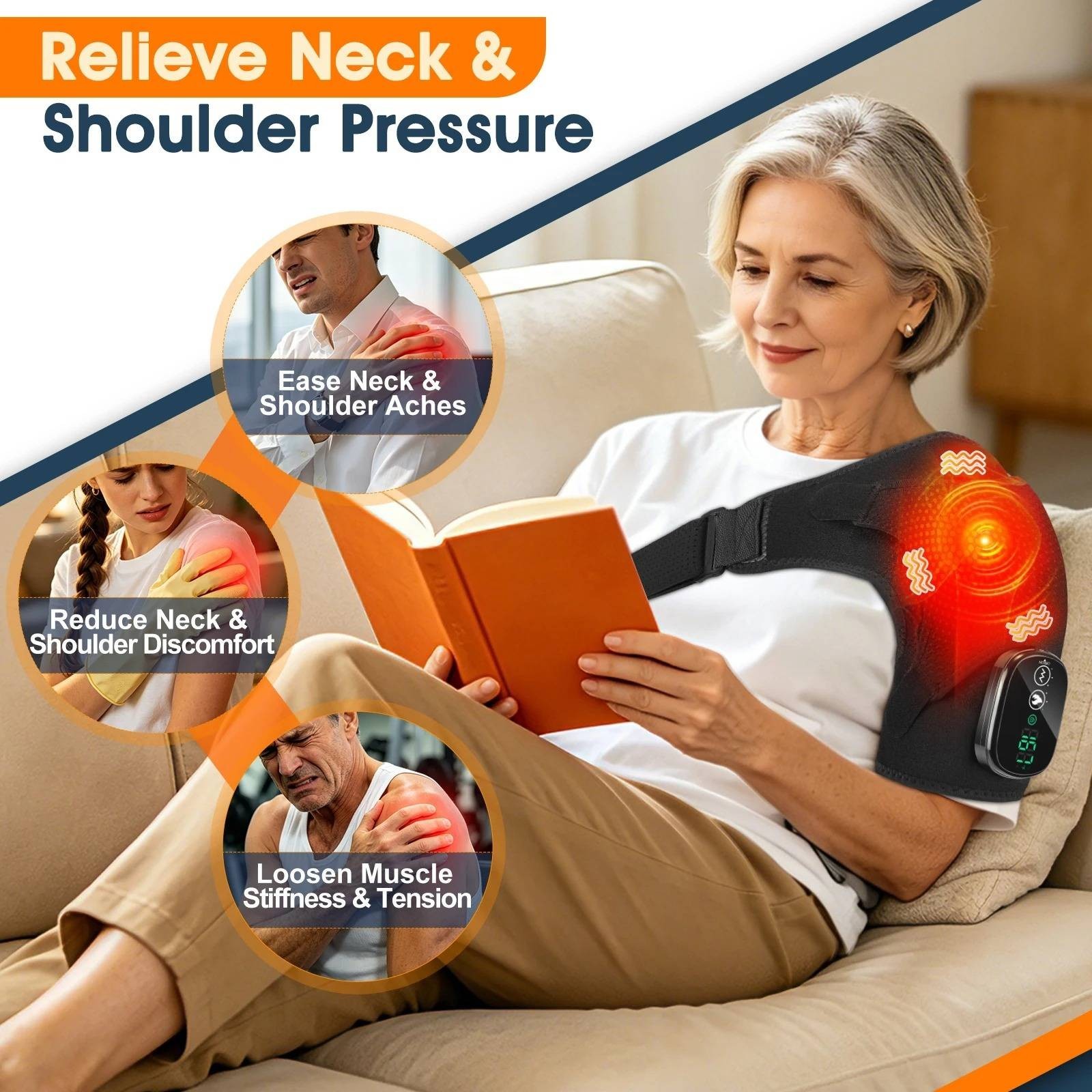 Back Shoulder Belt Brace Relax Shoulder Neck Muscle Massagers Health Care