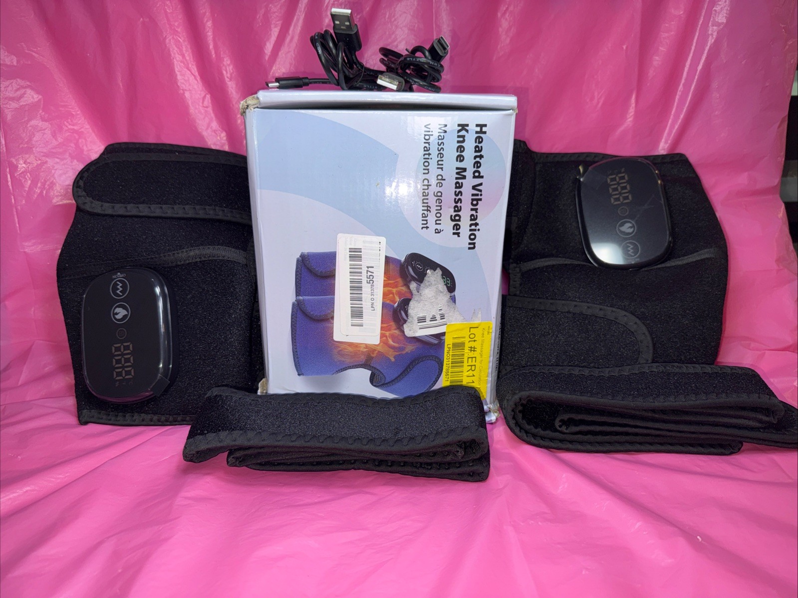 Set of 2!! Cordless Heated Vibration Shoulder/Elbow/Knee Joint Therapy Massager