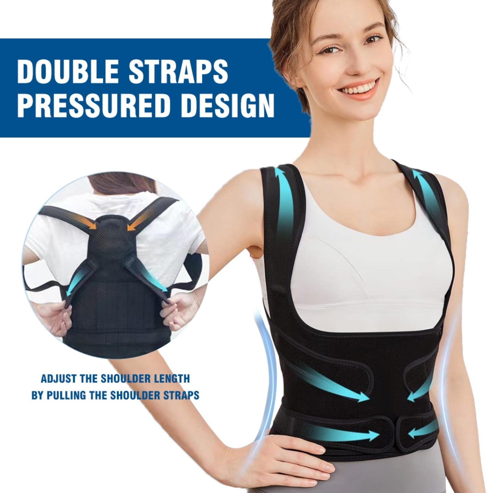 Unisex Adjustable Back Waist Support Brace Sports Fitness Strap