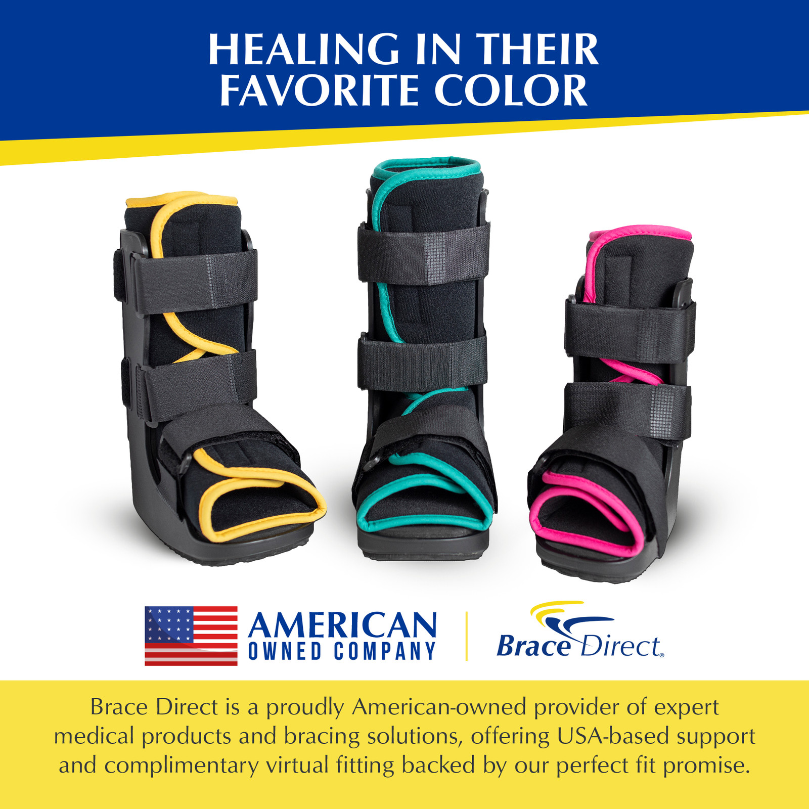 Pediatric Walker Fracture Boot for Kids Broken Toe or Foot, Left or Right Foot