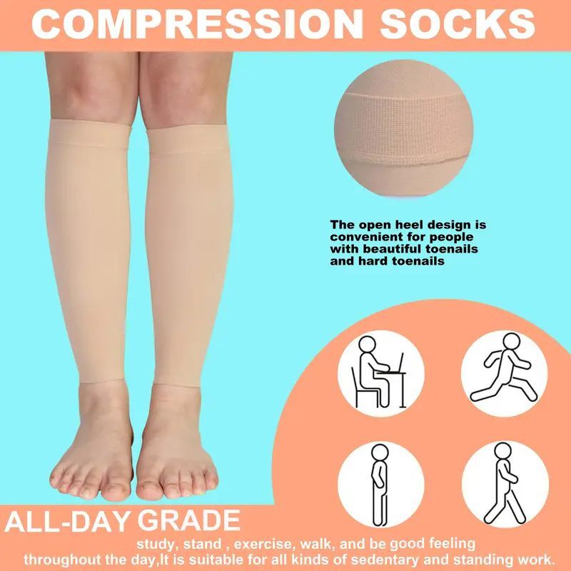 1 Pair Compression Calf Sleeve Running Leg Support Brace Sport Shin Splint Socks