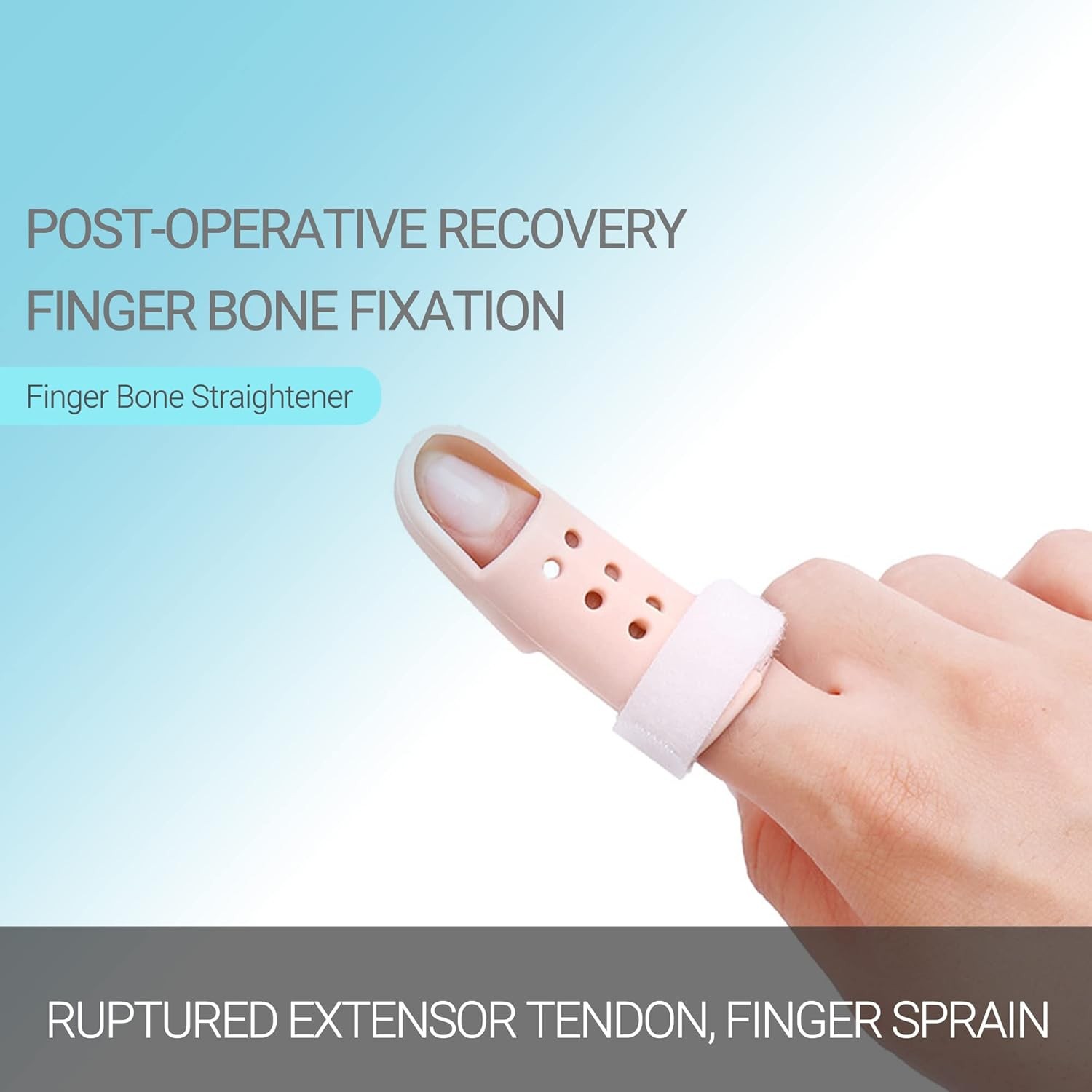 6 Size/6 Pcs Finger Splint Mallet, Support Finger Splint Brace Plastic Protector